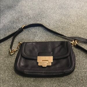 Michael Kors Black Leather Crossbody Bag